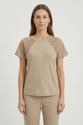 Women's T-Shirt with Lace Detail for Casual Everyday Wear