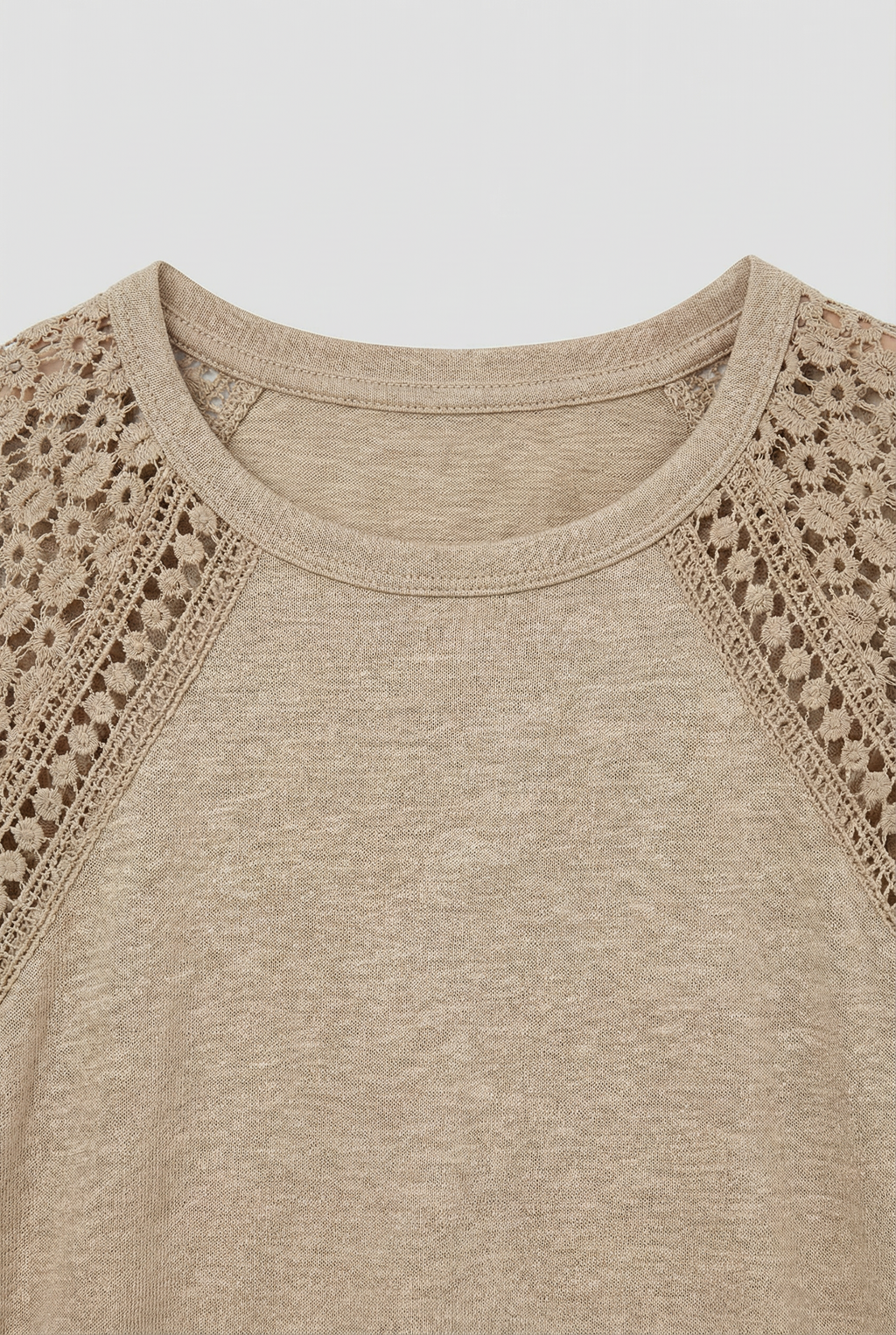 Women's T-Shirt with Lace Detail for Casual Everyday Wear