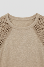 Women's T-Shirt with Lace Detail for Casual Everyday Wear