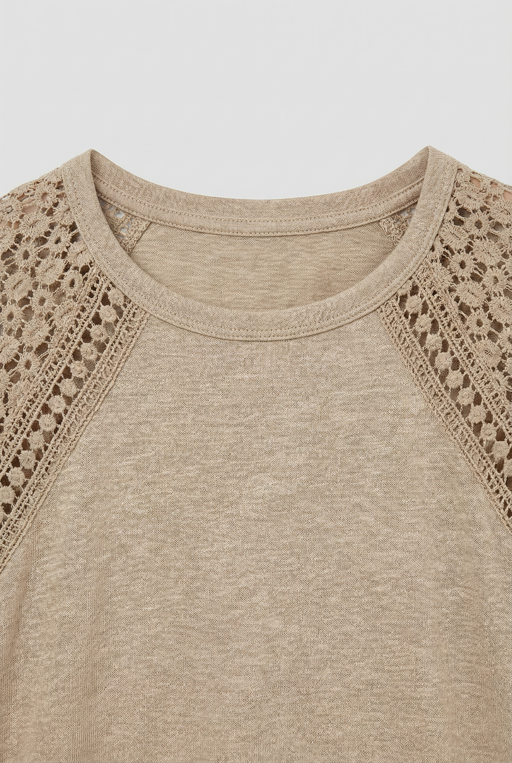 Women's T-Shirt with Lace Detail for Casual Everyday Wear