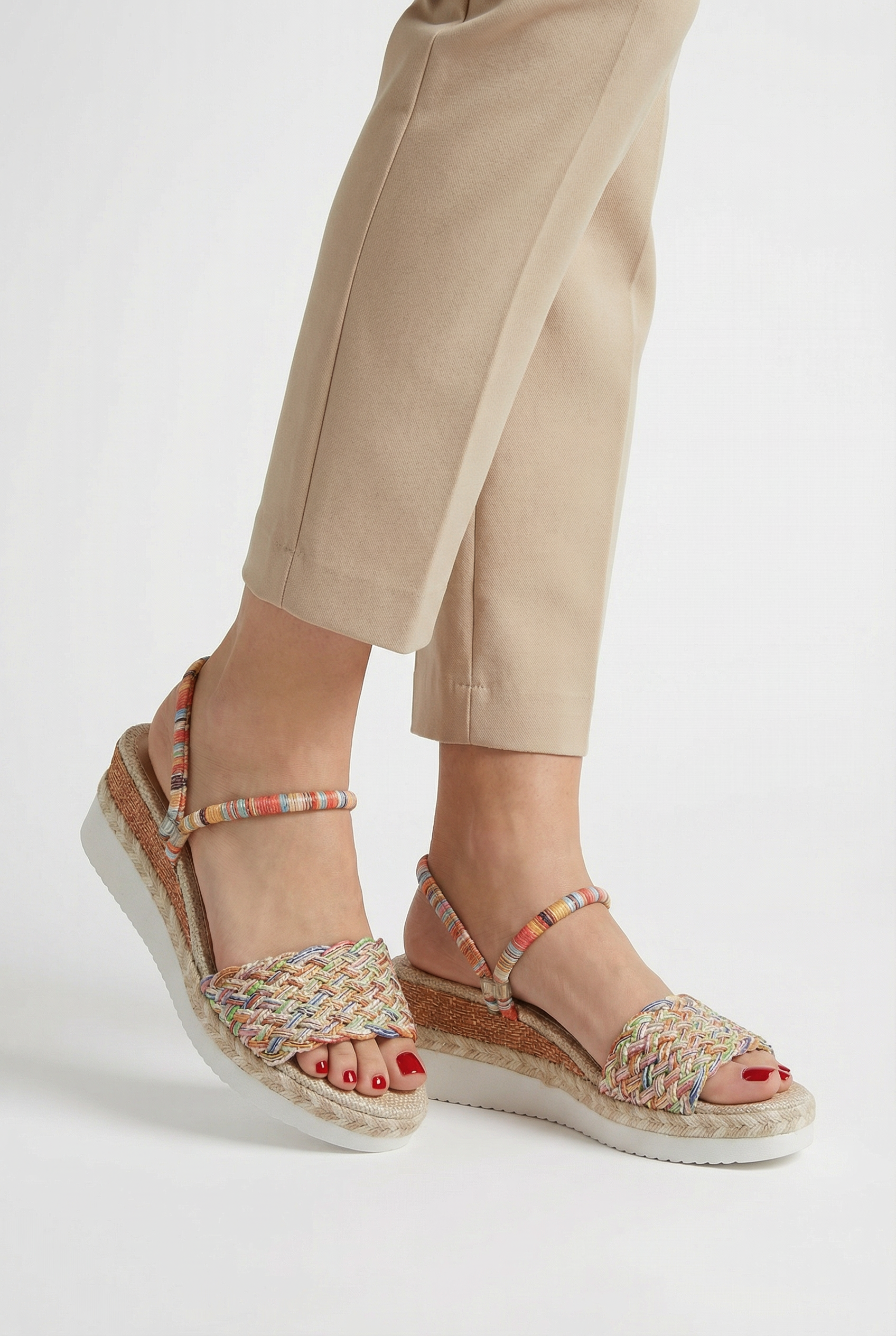 Women's Platform Wedge Sandals - Casual Footwear