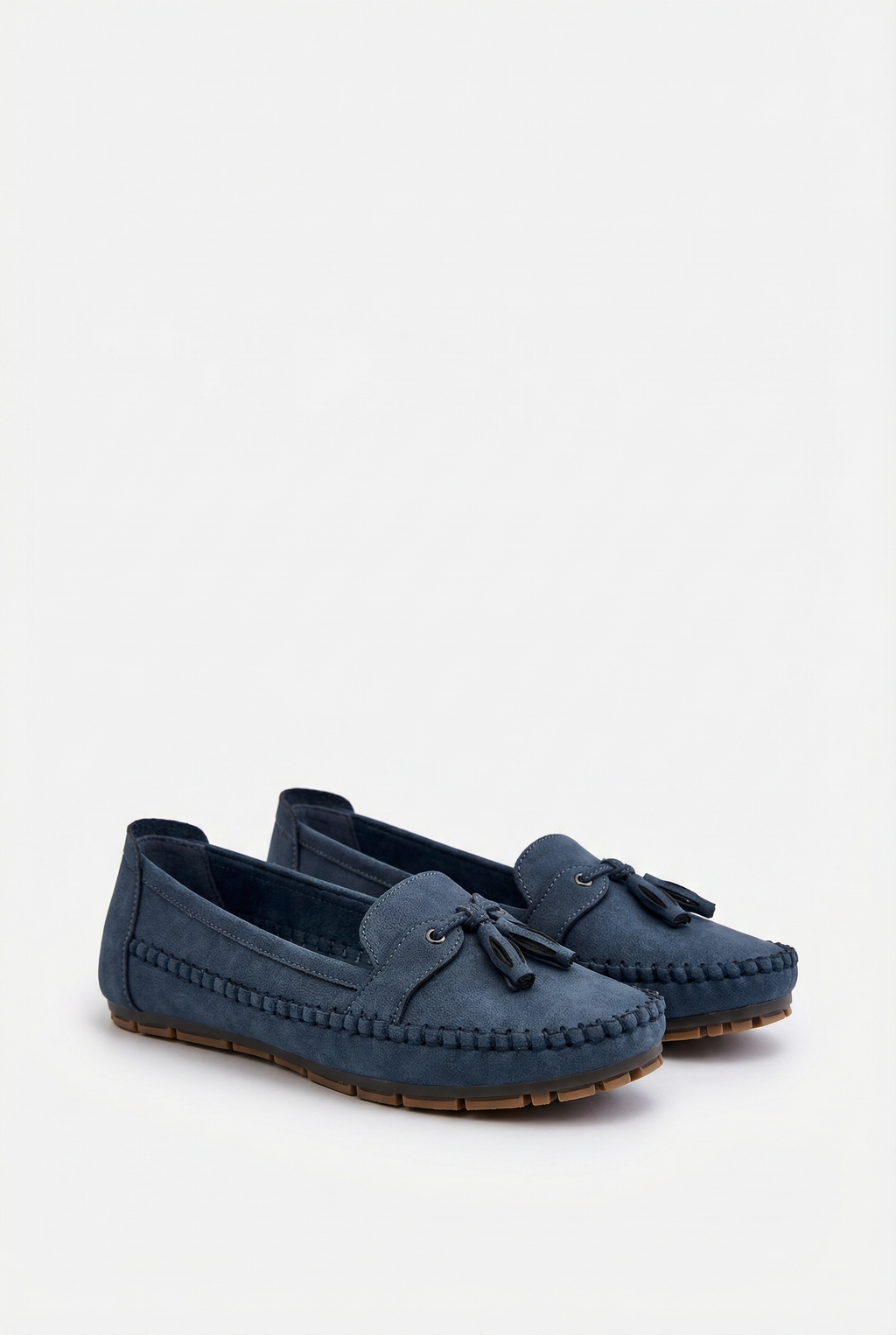 Women's Soft Fabric Loafers with Bow Detail