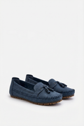 Women's Soft Fabric Loafers with Bow Detail