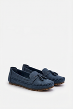 Women's Soft Fabric Loafers with Bow Detail