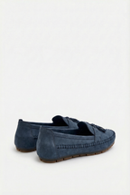 Women's Soft Fabric Loafers with Bow Detail