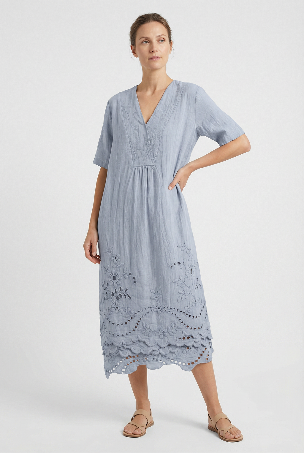 Casual Floral Midi Dress Summer