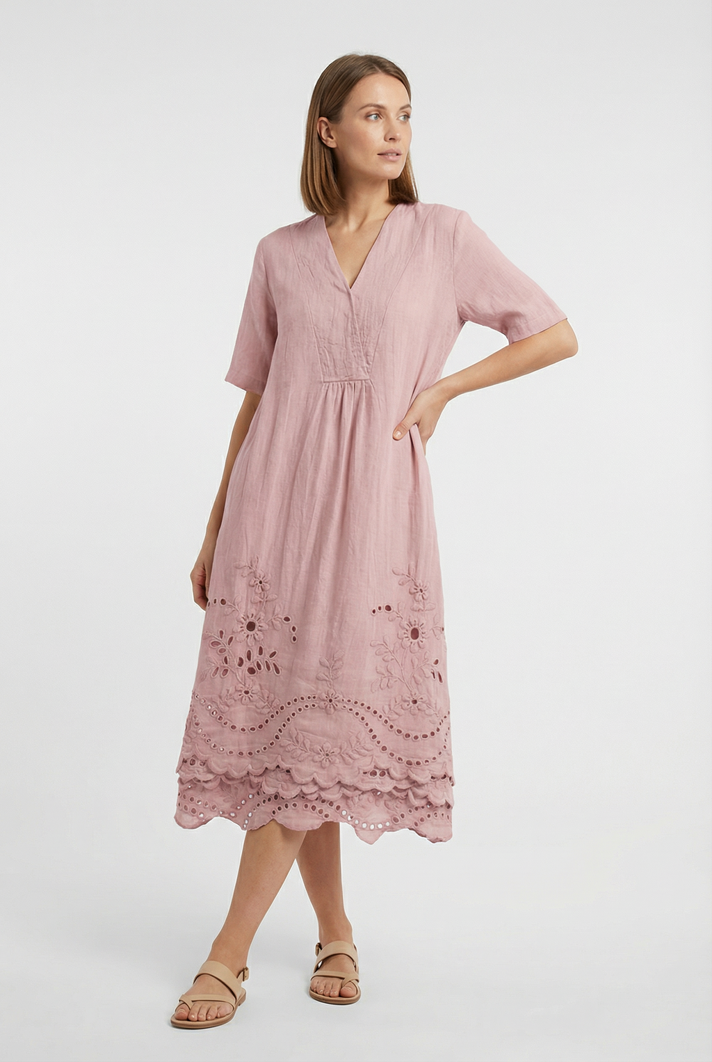 Casual Floral Midi Dress Summer