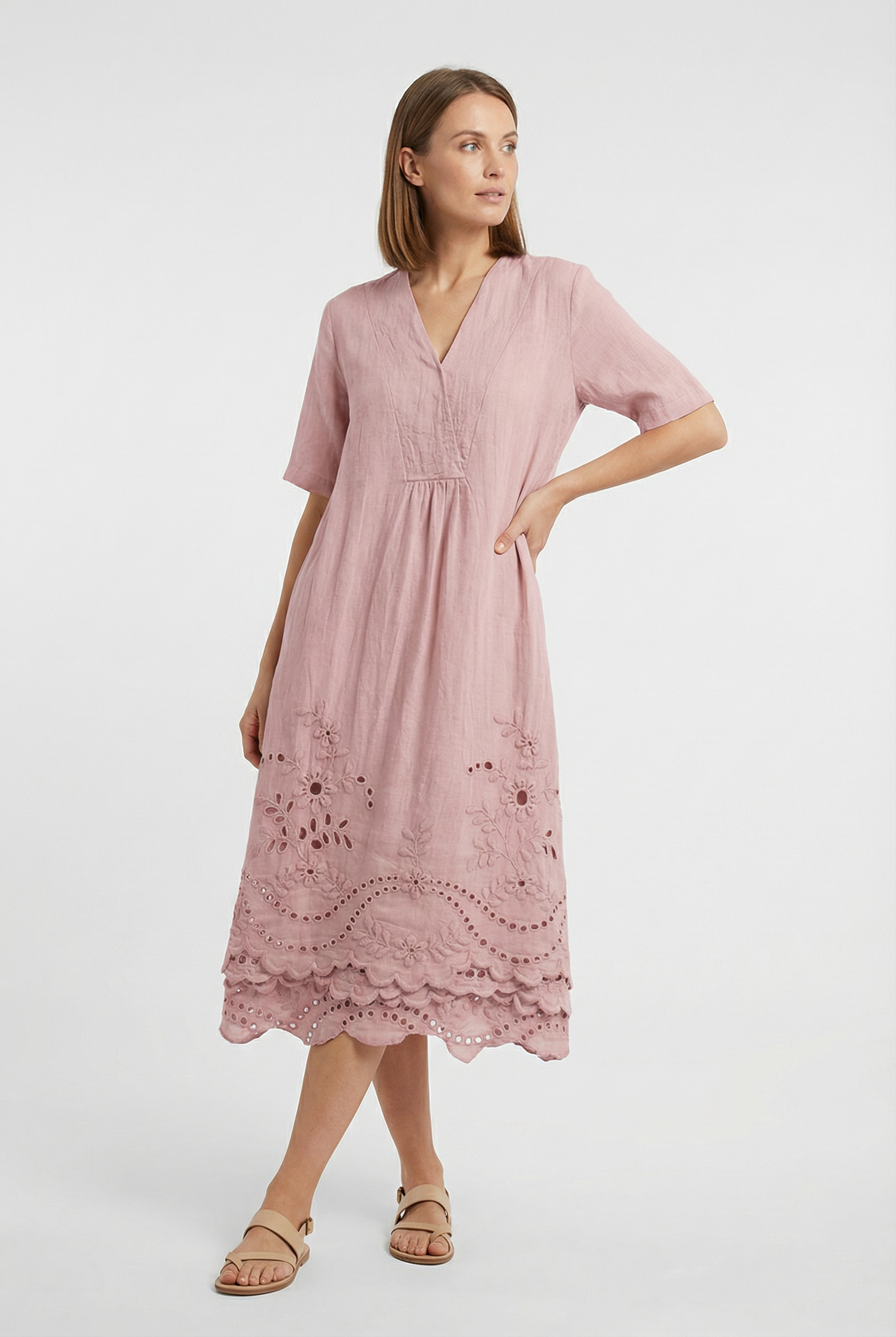 Casual Floral Midi Dress Summer