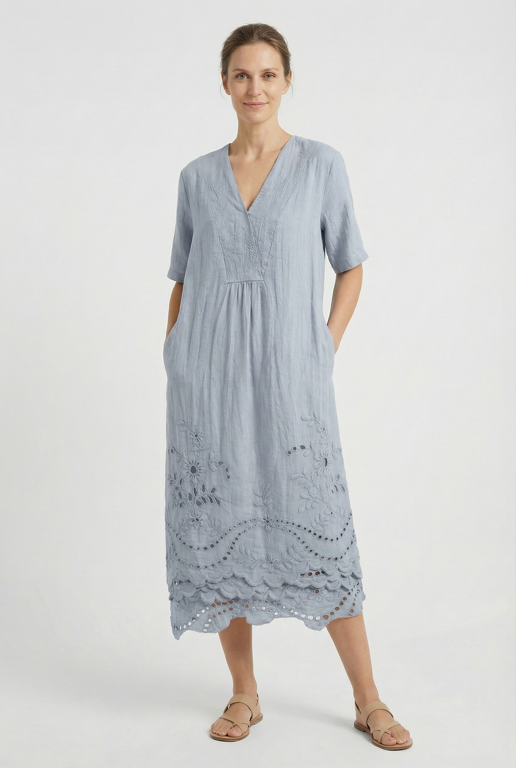 Casual Floral Midi Dress Summer