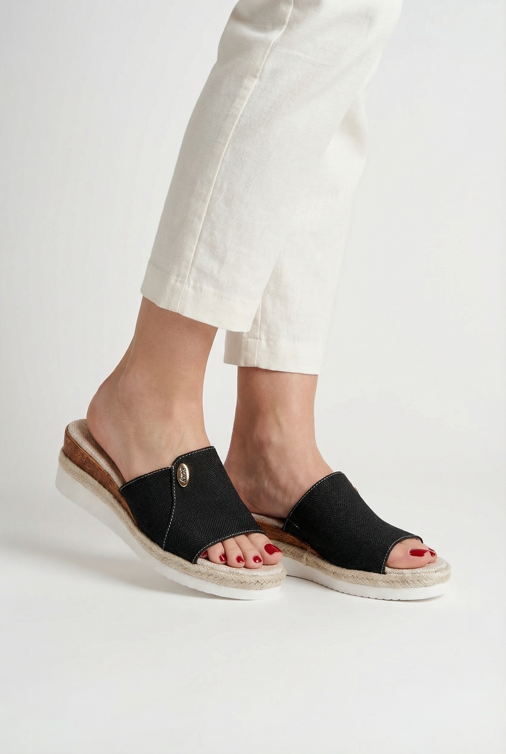 Women's Platform Wedge Slippers - Indoor & Outdoor