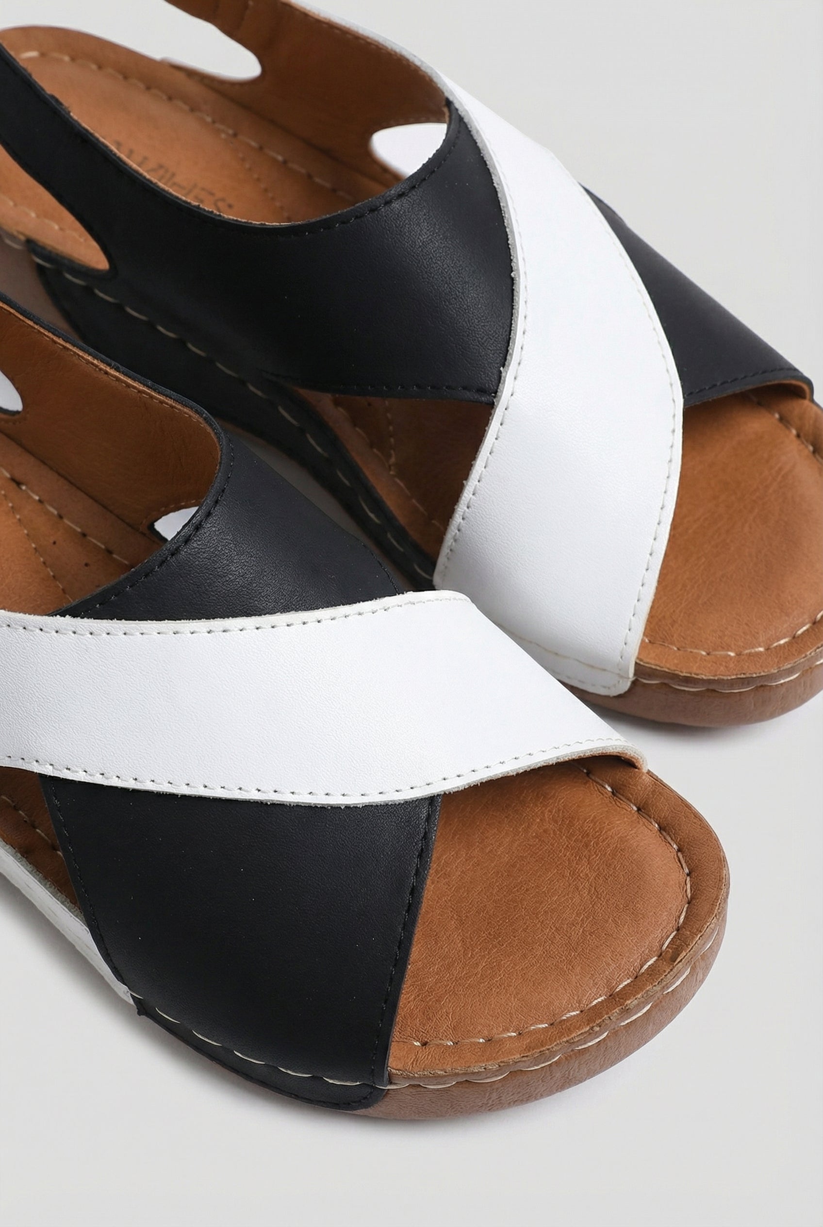 Women's Open-Toe Vegan Leather Sandals