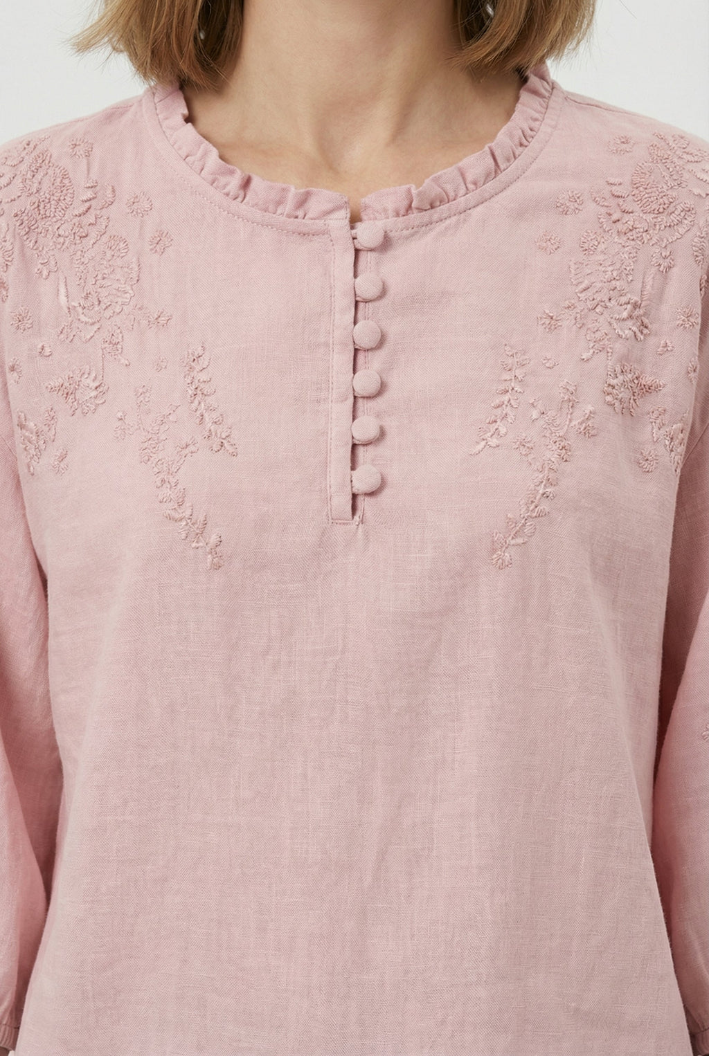 Women's Cotton Blouse Floral Relaxed Fit