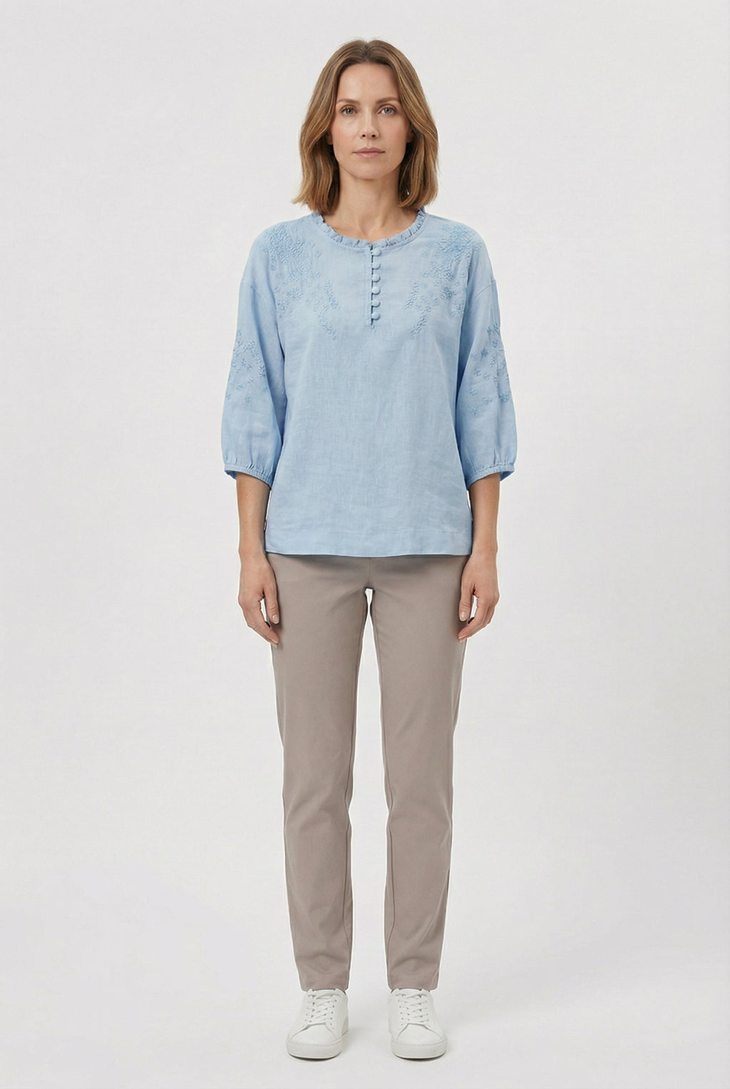 Women's Cotton Blouse Floral Relaxed Fit