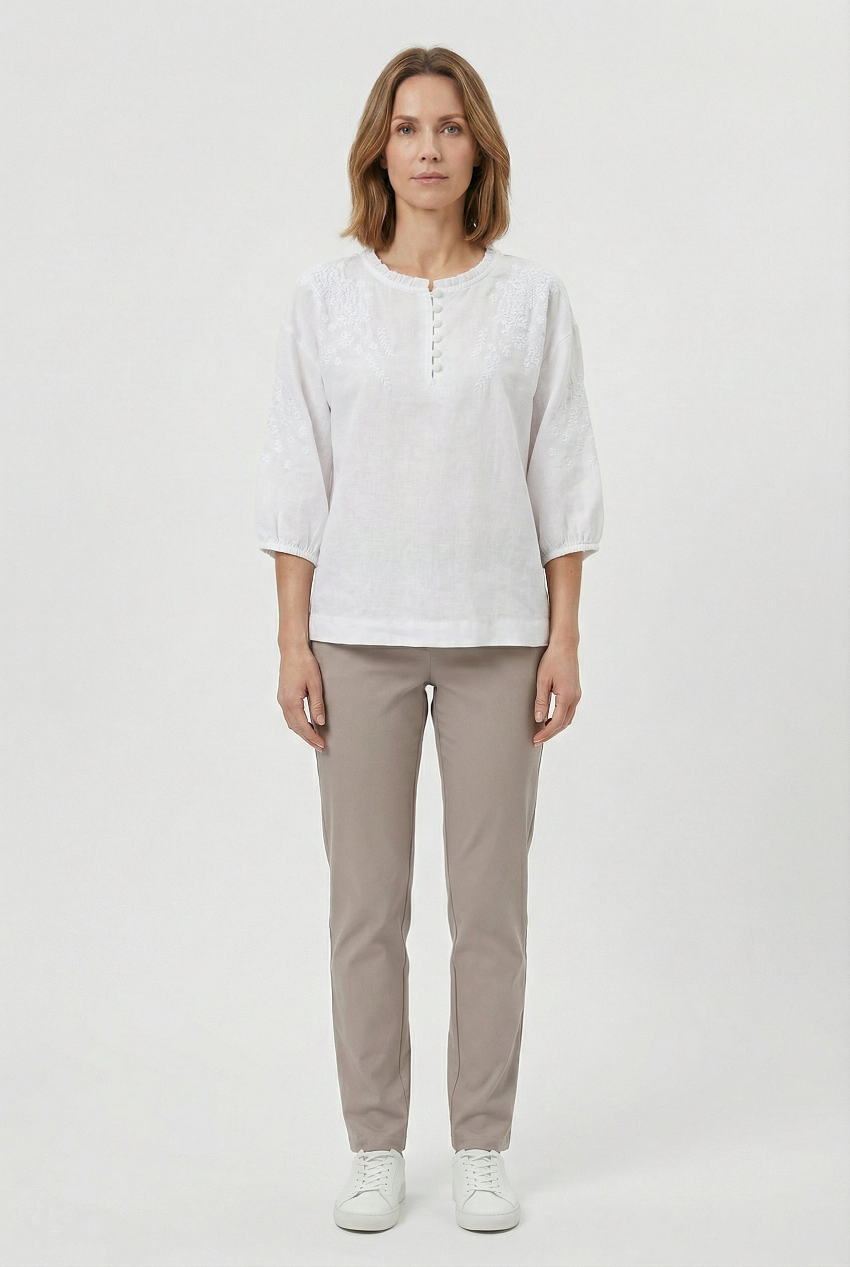 Women's Cotton Blouse Floral Relaxed Fit