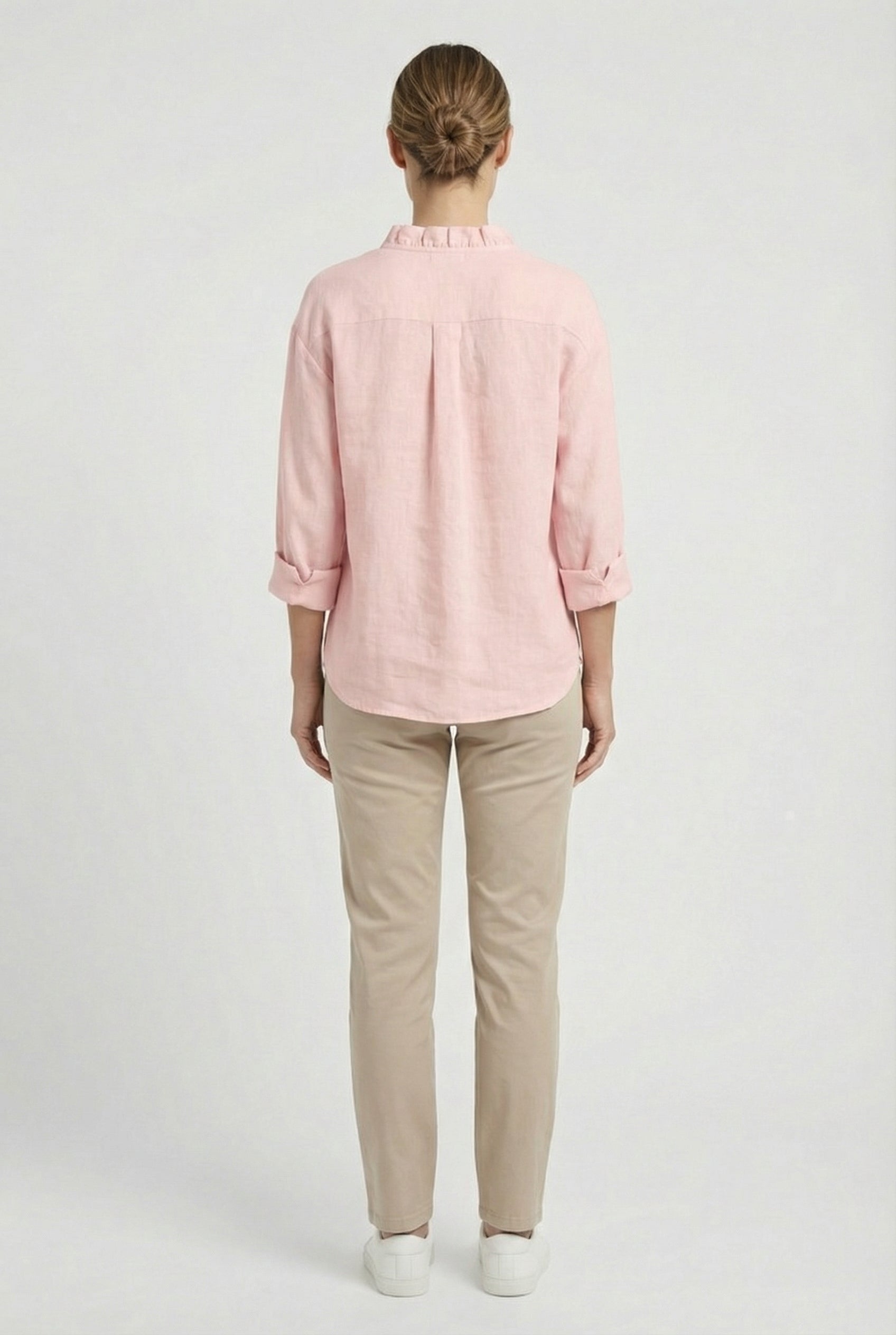 Women's Ruffle Blouse Long Sleeve Relaxed Fit