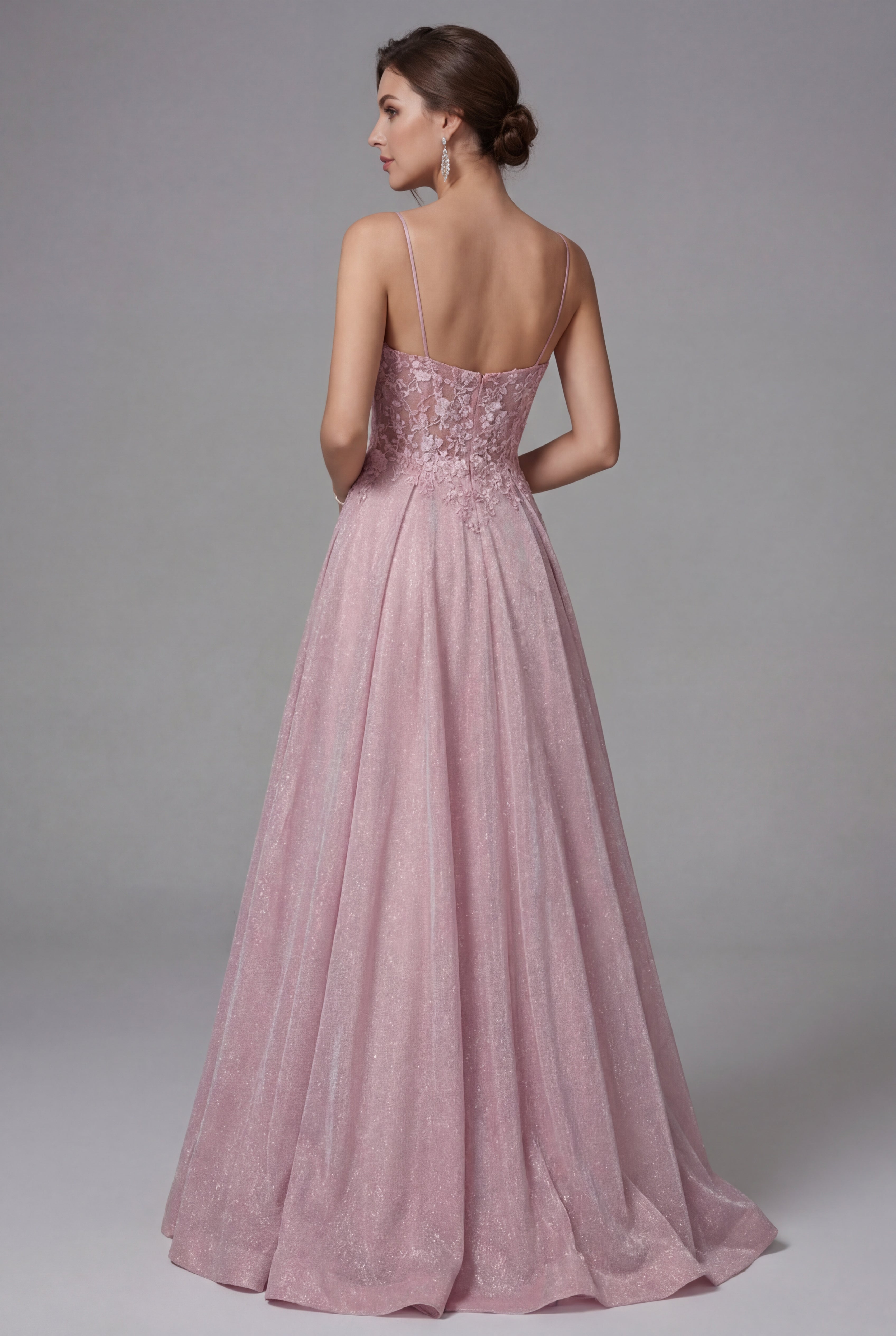 Women’s Dusty Pink Embellished Wedding Guest Maxi Dress