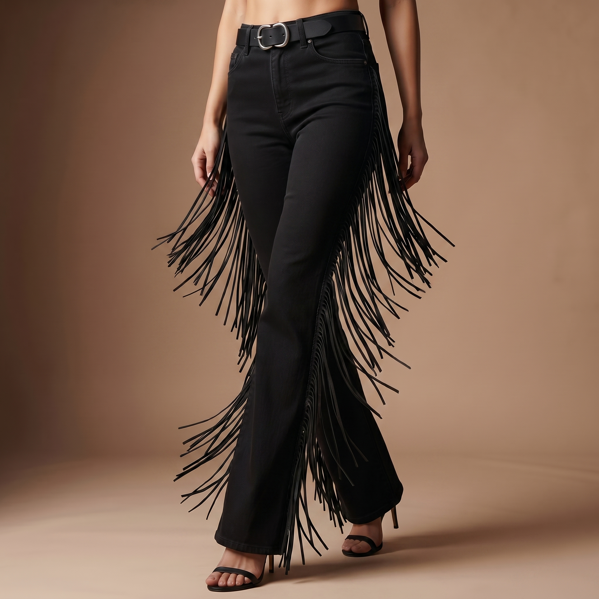 Fringe Bootcut Cowboy Jeans