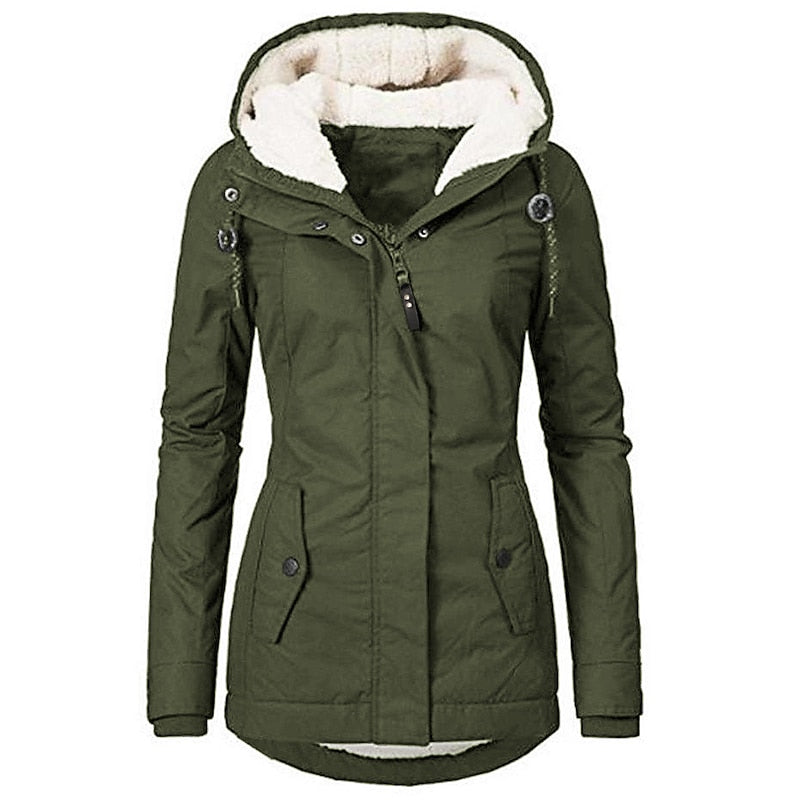 Dark Blue Hooded Coat