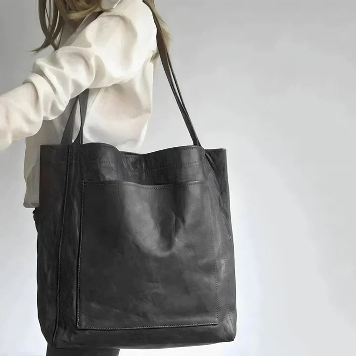 Brown Structured Handbag