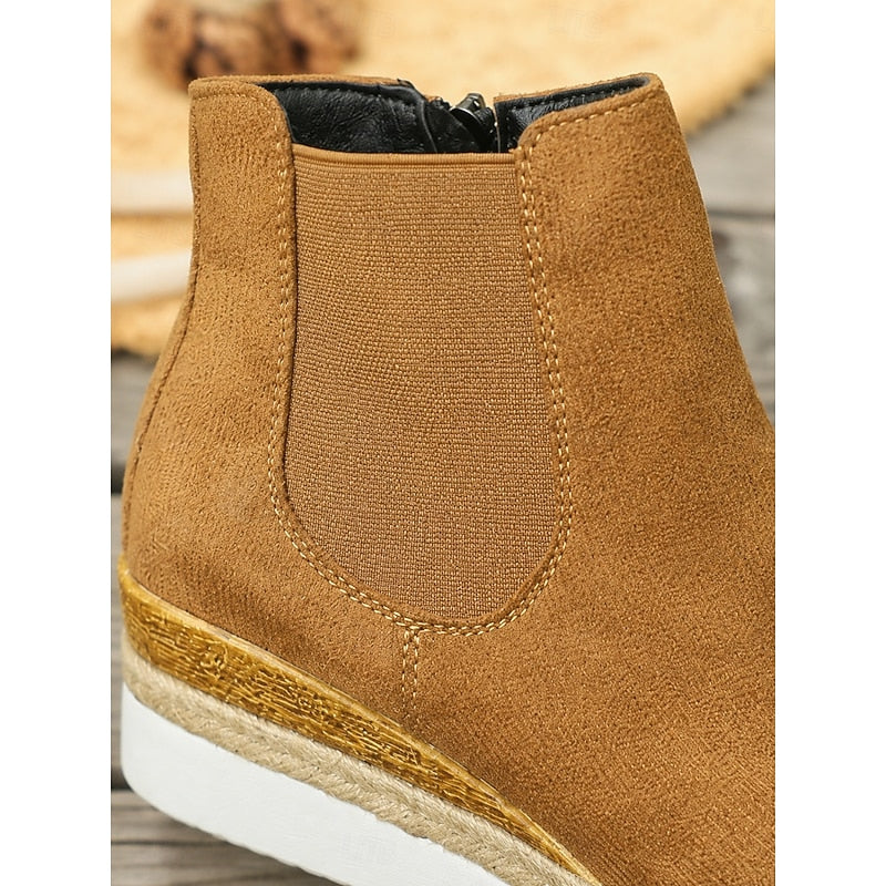 Blue wedge ankle Boots