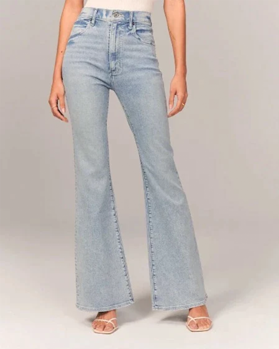 High-Waisted Flare Jeans, front view