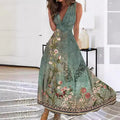 Sleeveless Floral A Line Maxi Dress Summer
