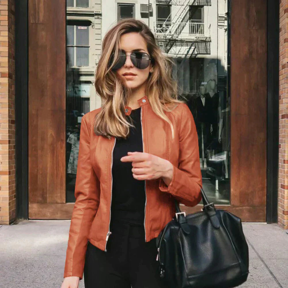 Black Leather Biker Jacket