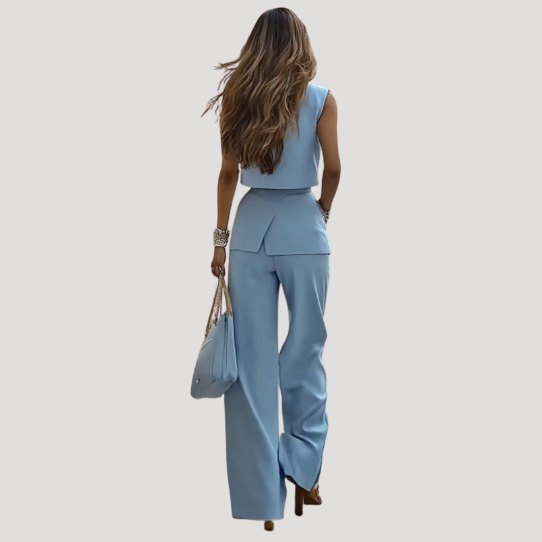 Sleeveless blazer vest co-ord set