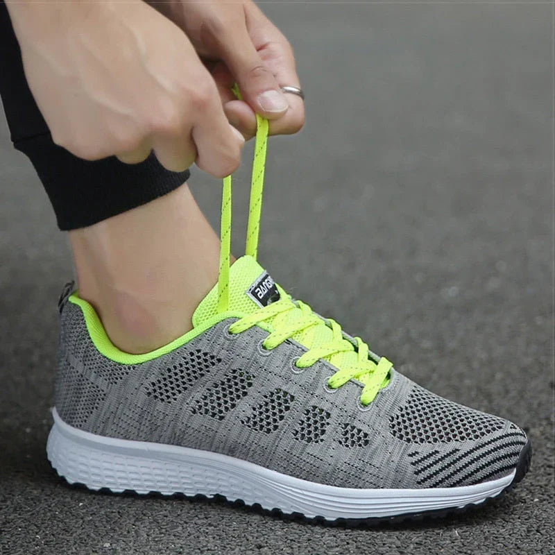 Green orthopedic support running Sneakers