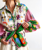 Kristin | Women's Printed Maxi Shirt Dress