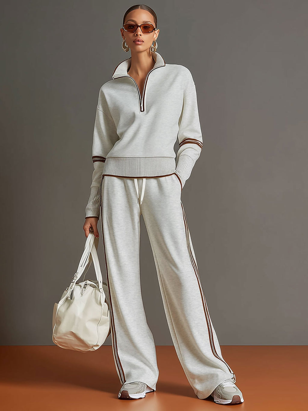Half-zip tracksuit co-ord set