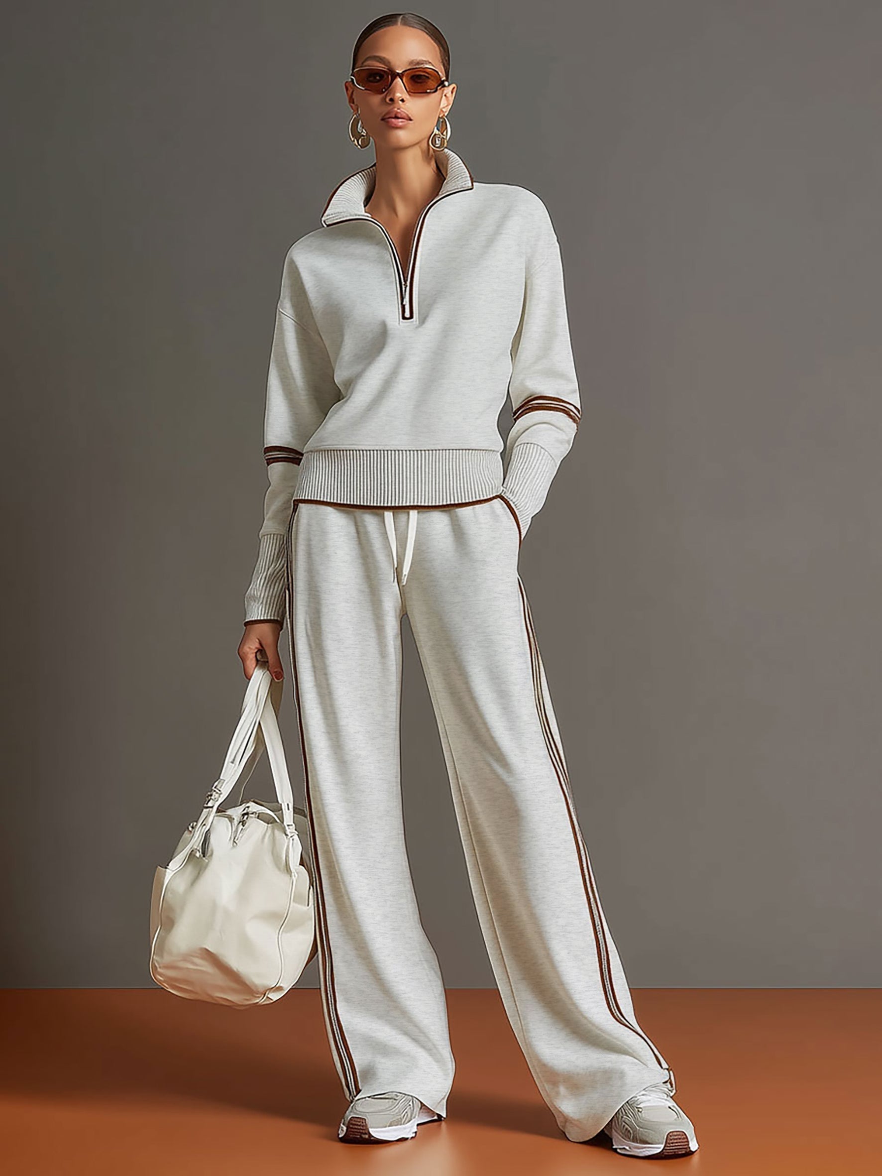 Half-zip tracksuit co-ord set