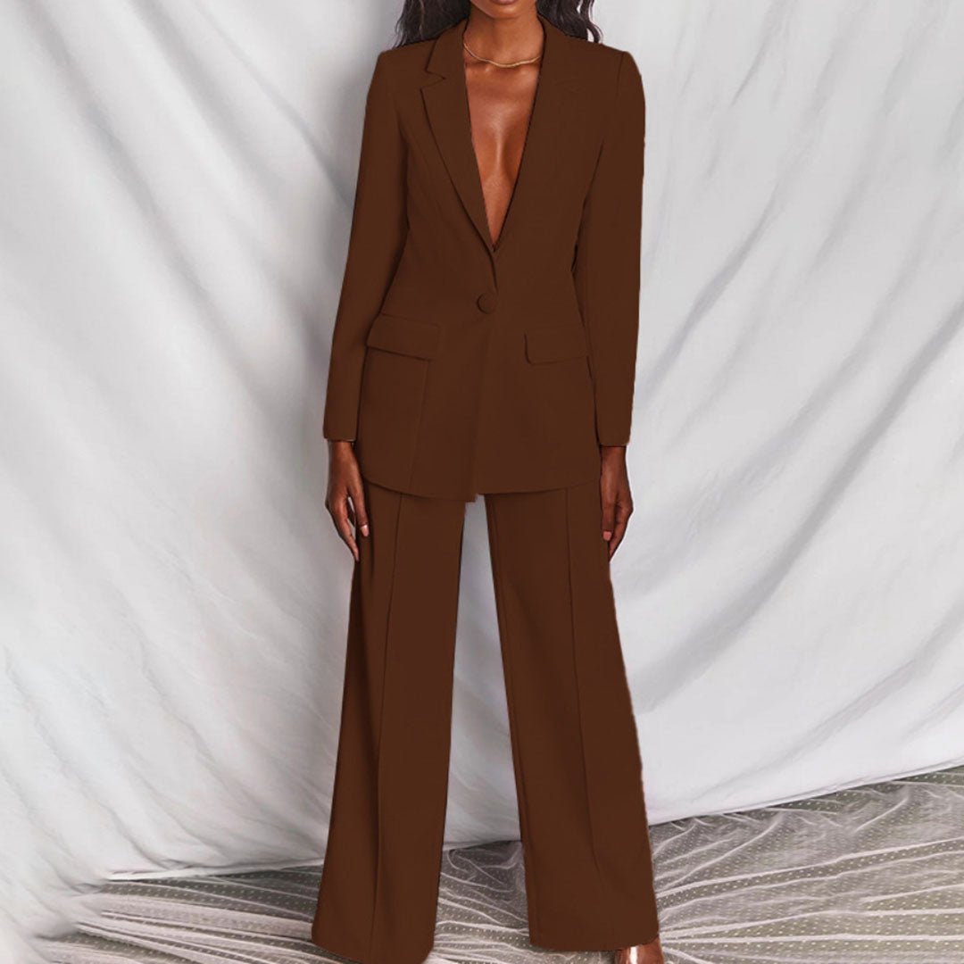 Button-Front Blazer Co-ord Set