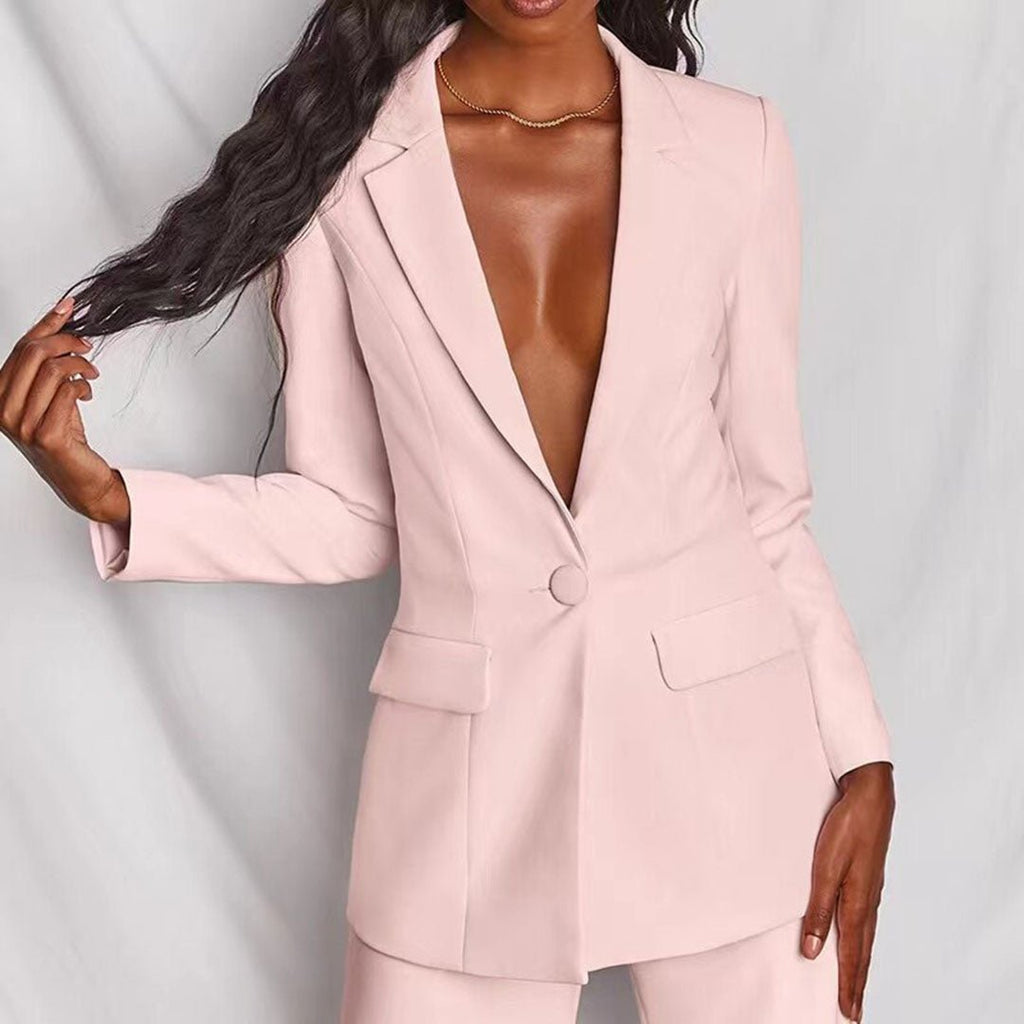 Button-Front Blazer Co-ord Set