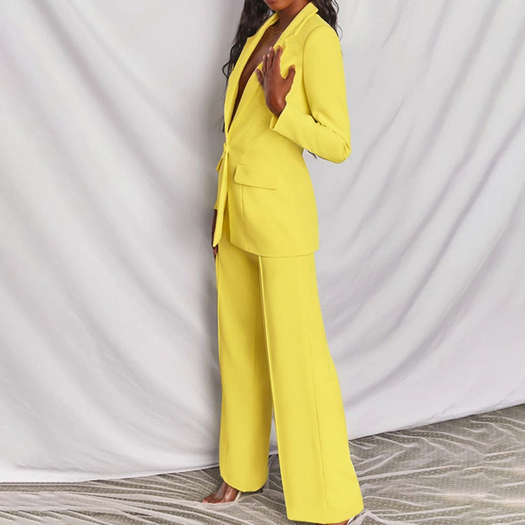 Button-Front Blazer Co-ord Set