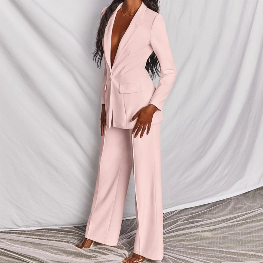 Button-Front Blazer Co-ord Set