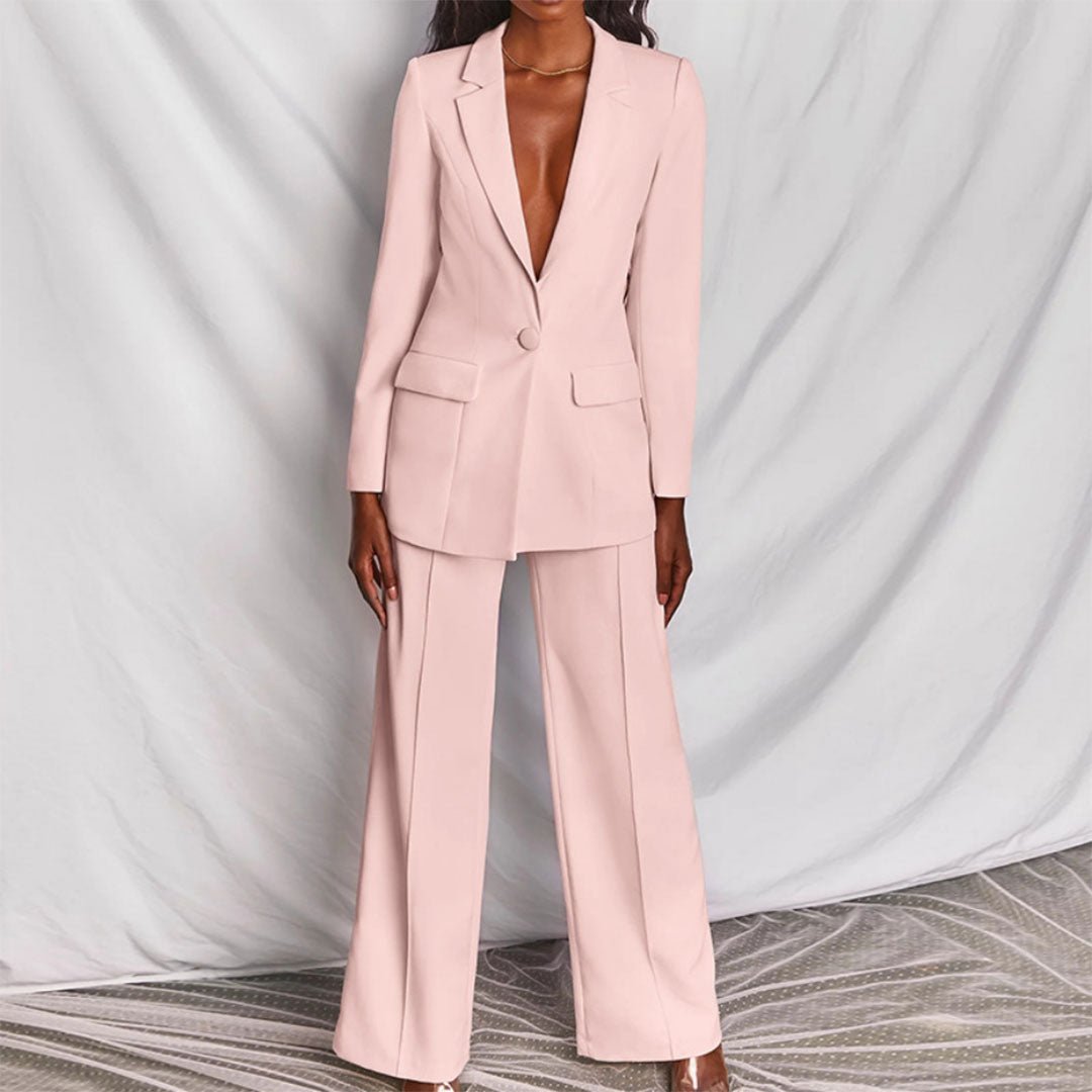 Button-Front Blazer Co-ord Set