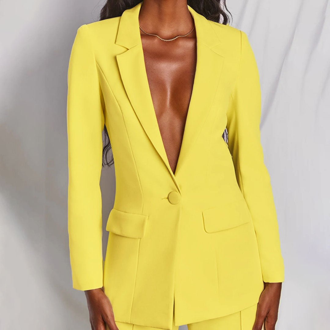 Button-Front Blazer Co-ord Set