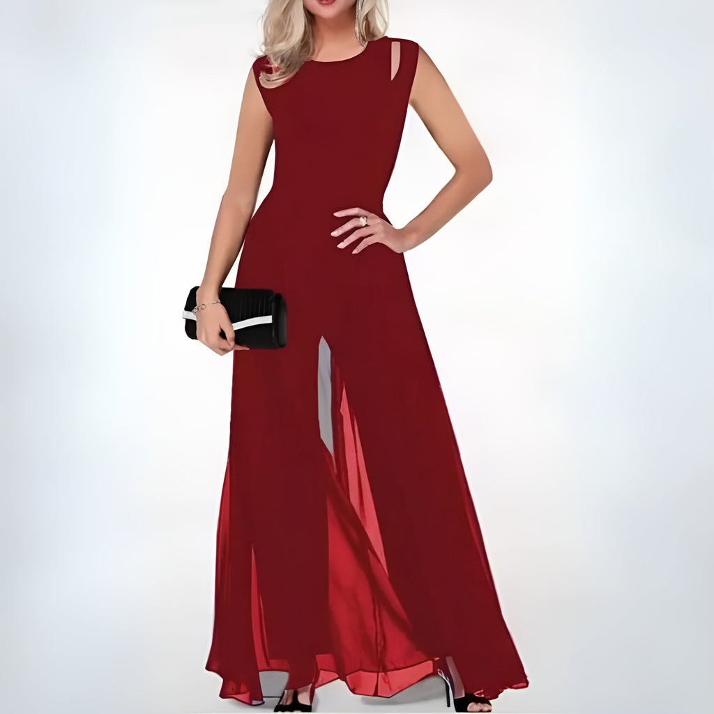 Esme | Women's Elegant Sheer Overlay Jumpsuit