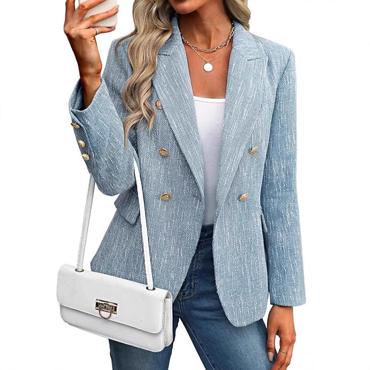 Double-Breasted Tailored Blazer, front view