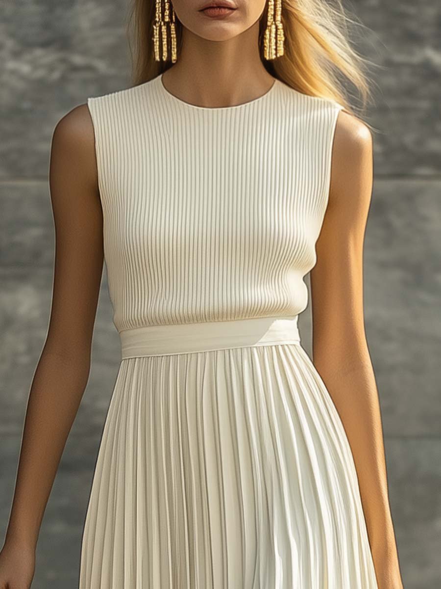 Cream Knit Maxi Dress