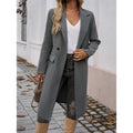 Dark Gray Longline Coat, front view