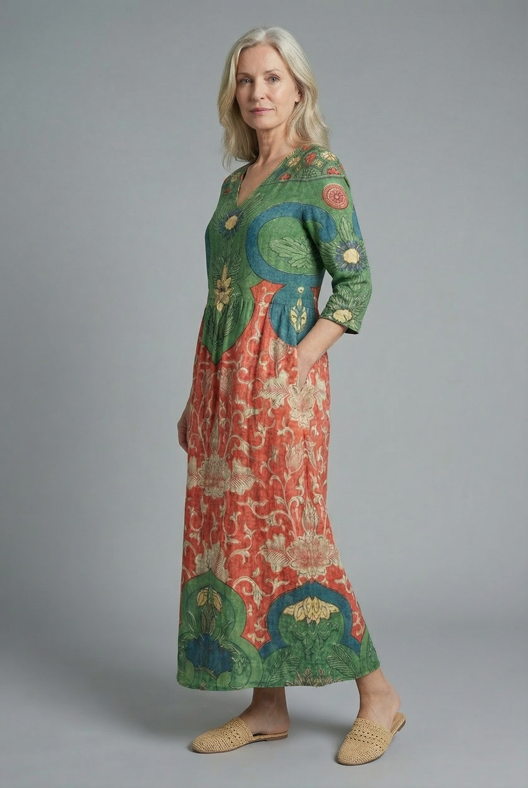 Women’s Comfortable A-Line Boho Maxi Dress