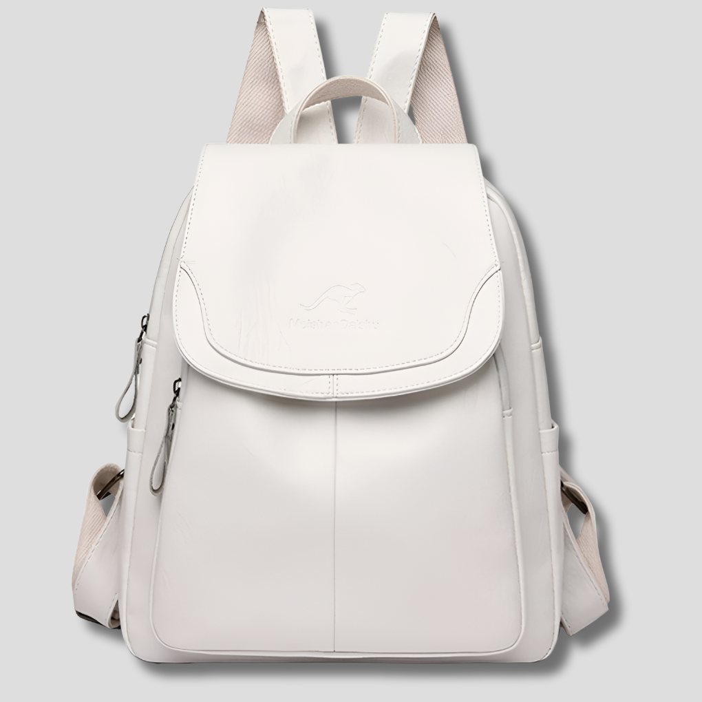 Black Embossed Anti-Theft Backpack, front view
