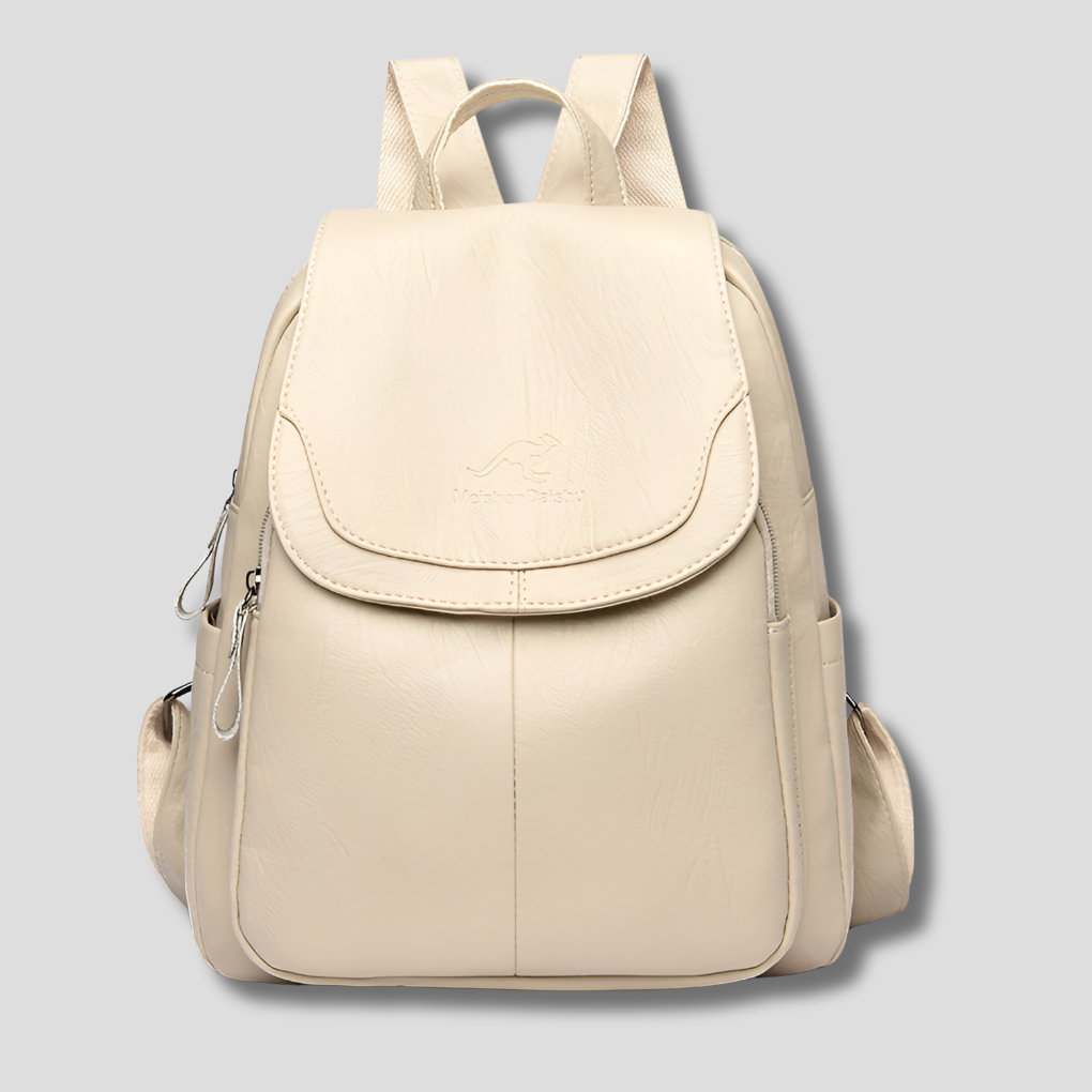Black Embossed Anti-Theft Backpack