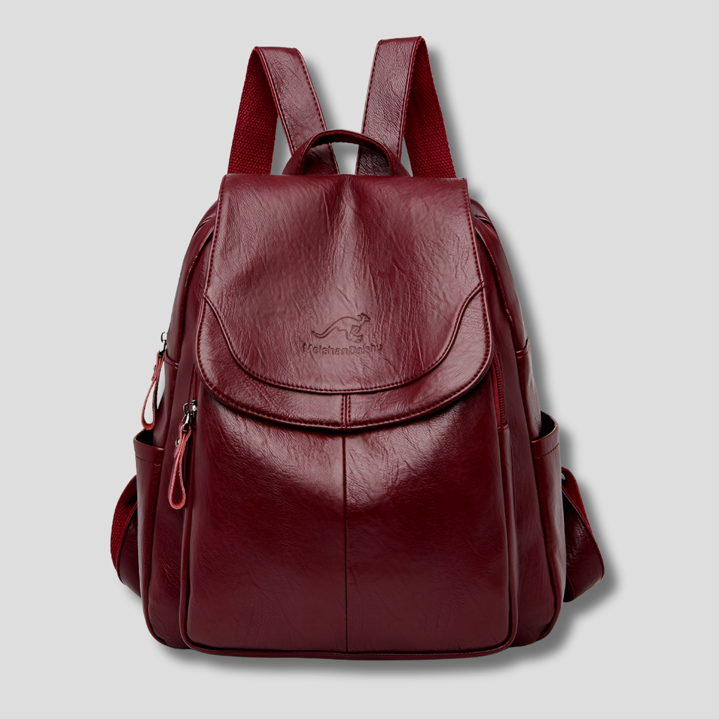 Black Embossed Anti-Theft Backpack