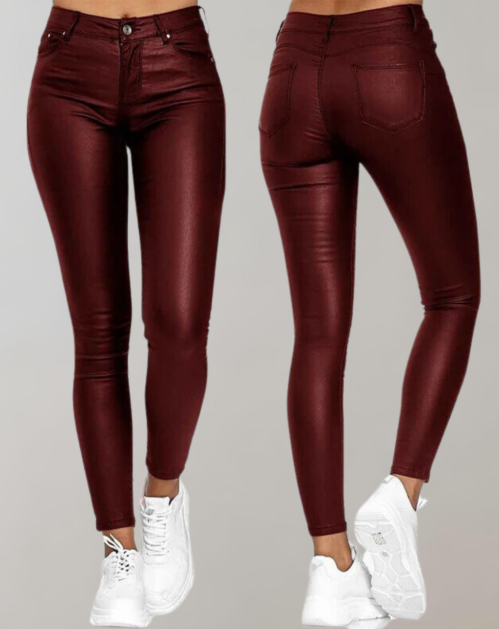 Red faux leather skinny Pants