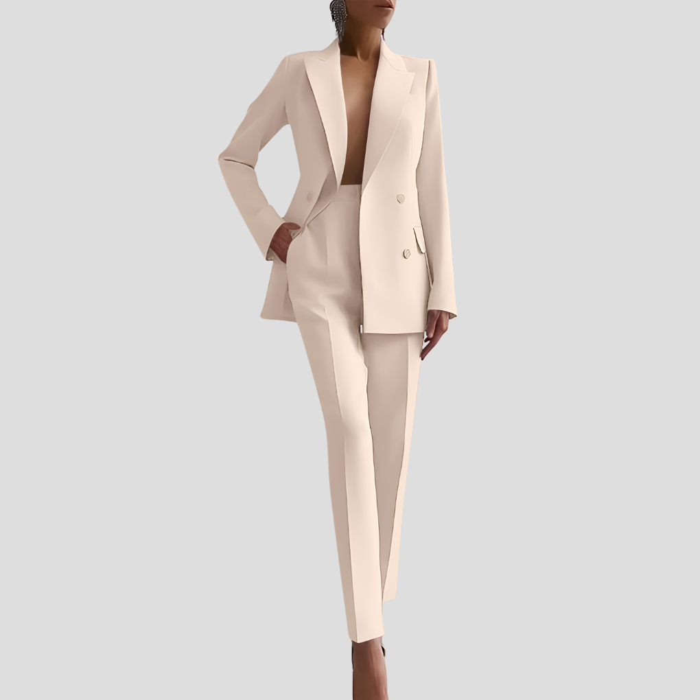 Beige Tailored Blazer and Trouser Co-ord Set