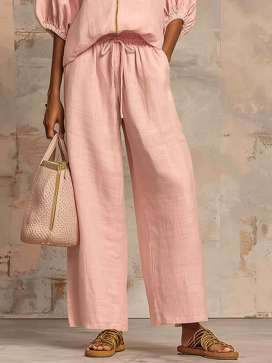 Zip-front two-piece co-ord set