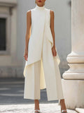 White Casual Cotton Co-ord Set, front view